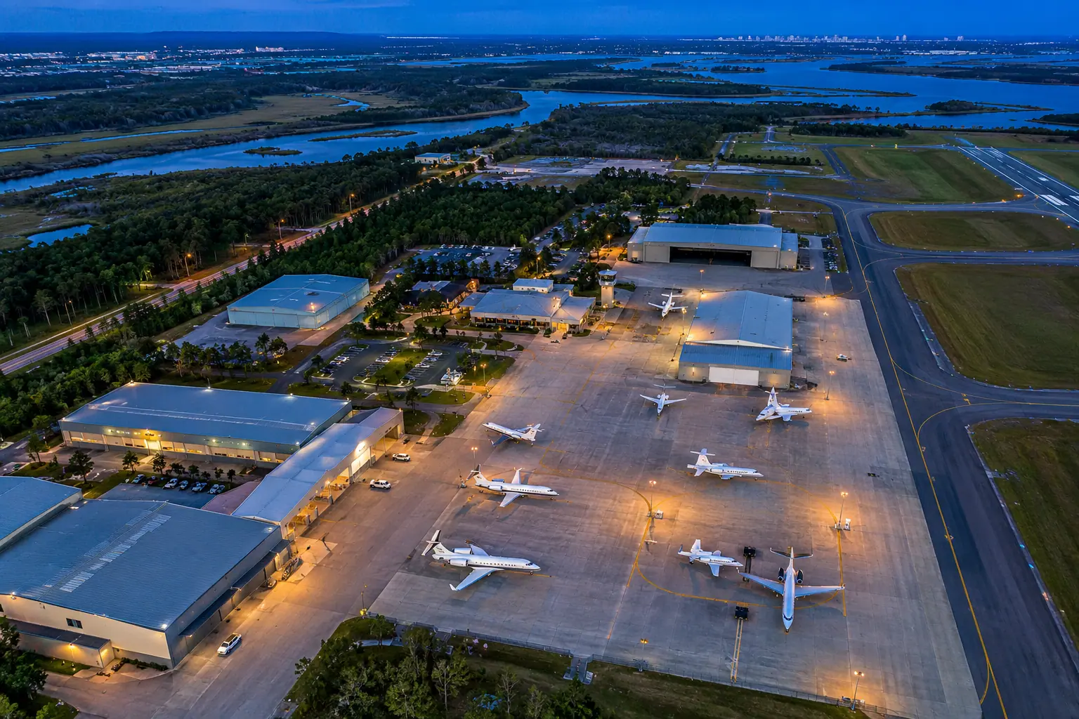 Private jets at Chicago Midway International Airport