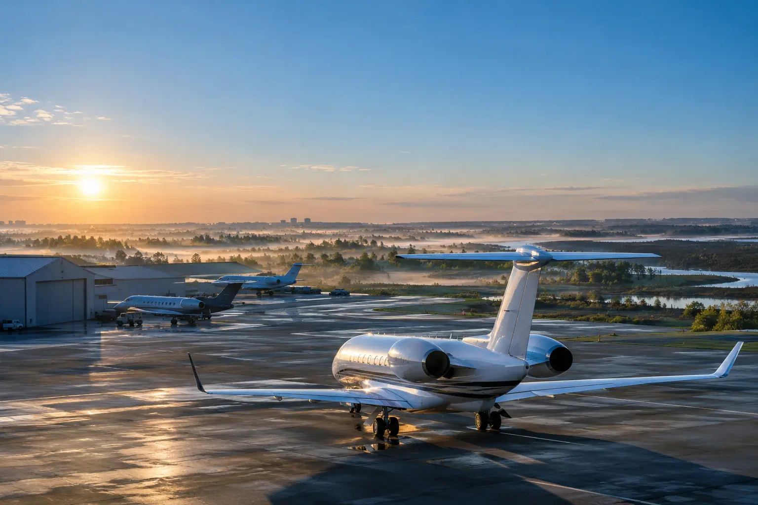Private jets at Miami-Opa Locka Executive Airport